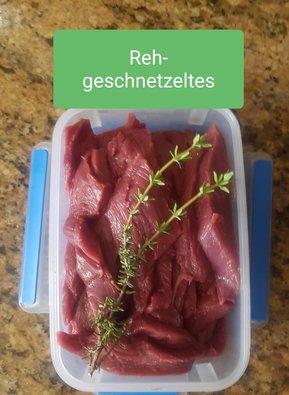 verpacktes Rehfleisch